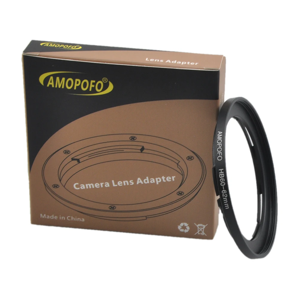 Molde para lentes e filtros de parafusos unissex, anel adaptador de 60 a 62mm