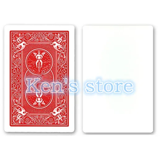 1 Deck Bicycle Blank Face Red/Blue Back Playing Cards Gaff Magic Cards Special Props Close Up Stage Magic Tricks for Magician