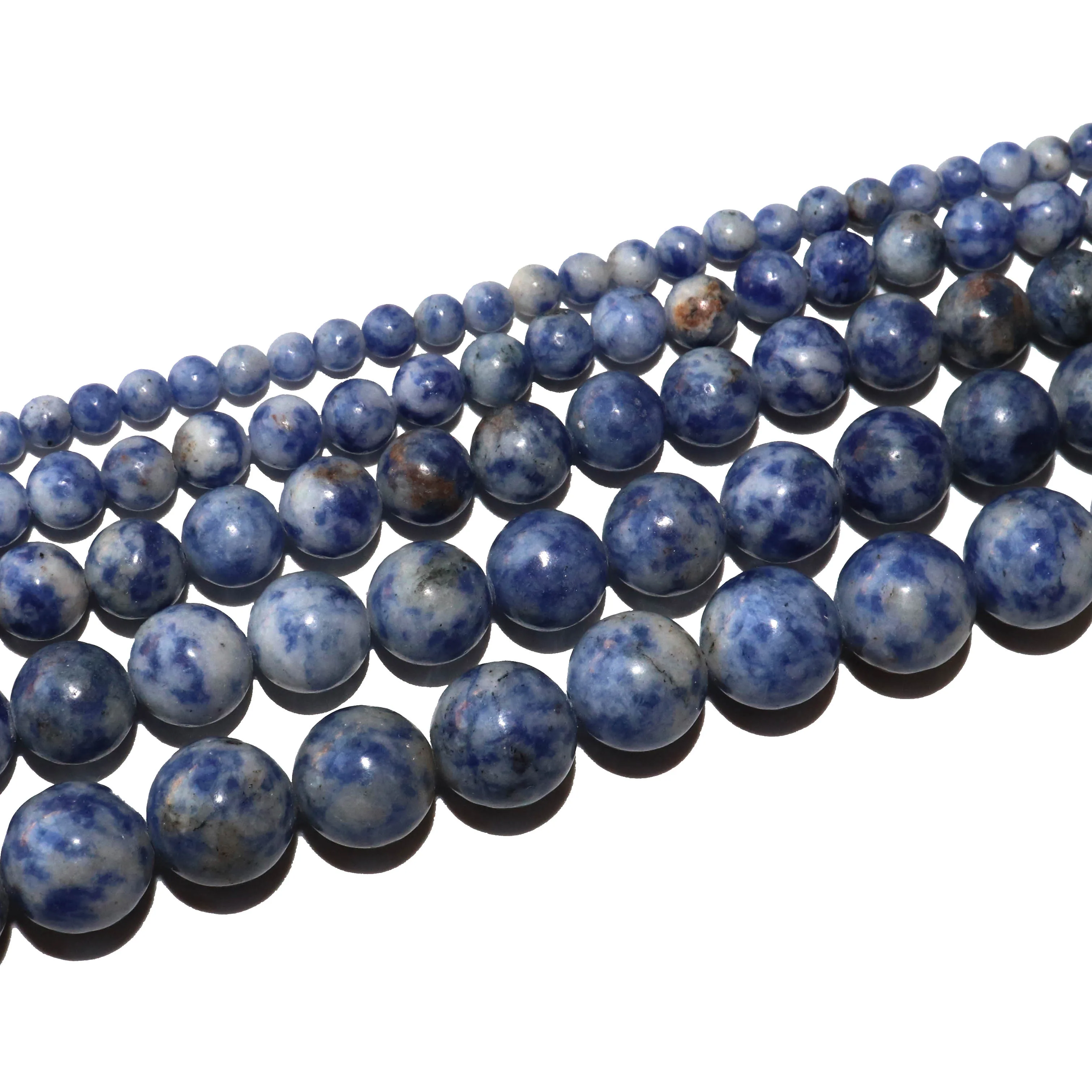 Natural BIue Sodalite Stone Round Spacer Beads For Jewelry Making Charm DIY Bracelets Necklace Accessories 2 3 4 6 8 10 12mm