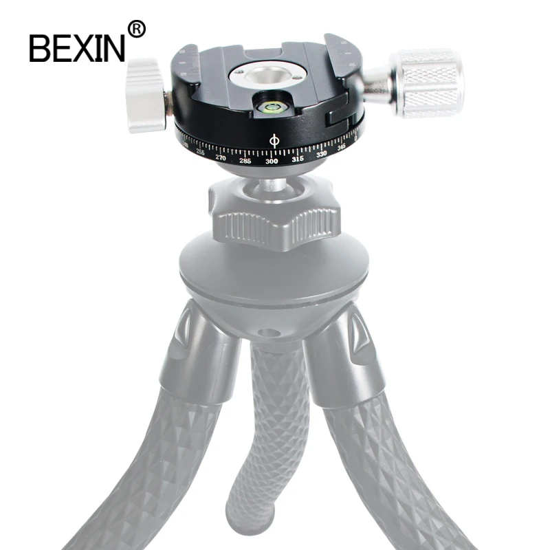 Mini Camera Clamp DSLR Quick Release Clamp Tripod Plate Mount Clip Panoramic Rotating Clamp for Arce Adapter Tripod Camera