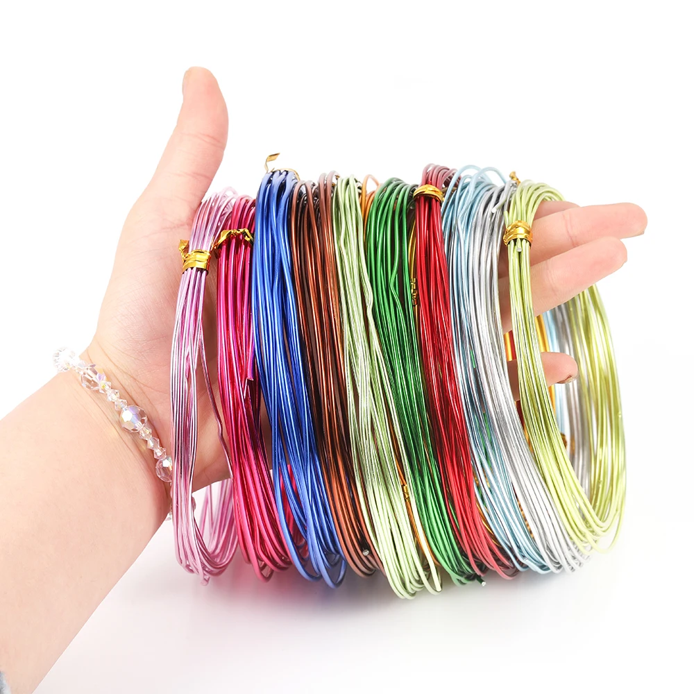 2-10Meters 0.6-3.0 mm Colors Anadized Round Aluminium Wire For Jewelry Making Bracelet Craft DIY Accessories Supplies Wholesale