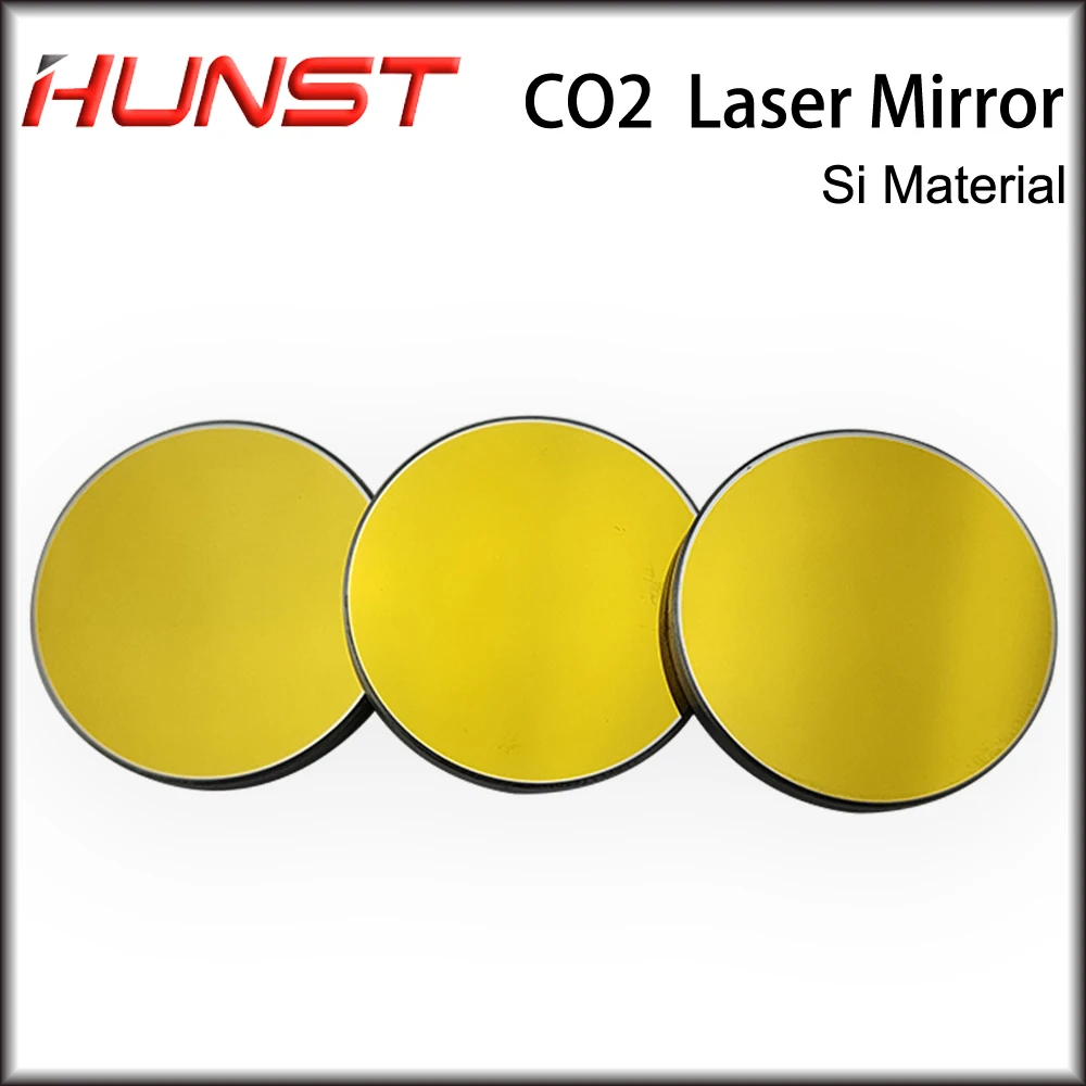 Imagem -05 - Hunst Peças Lote Co2 si Laser Espelho Diâmetro 20 25 30 mm Silicone Reflexivo Lente para Gravação a Laser Máquina de Corte Acessórios