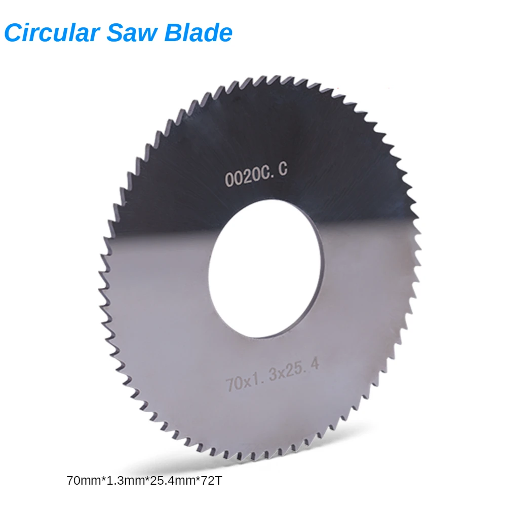 Hoja de sierra circular con dientes planos de carburo de tungsteno, 70mm x 1,3mm x 25,4mm x 72T, utilizada para máquina clave 100D 100E1 100F1
