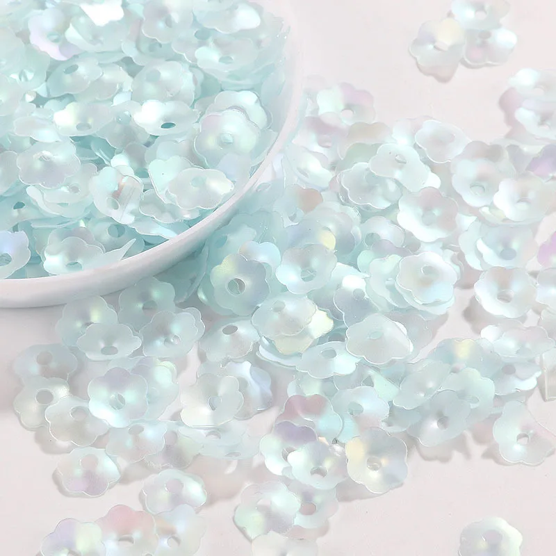 10g Matte Light blue Sequin Flower Plum Star Shell Shape Sequins Paillettes Wedding Confetti  DIY Handcraft Sewing Accessories