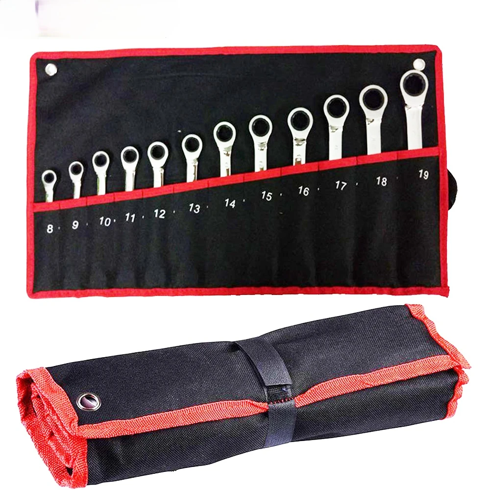 Tool Foldable Foldable Wrench Storage Bag Small Handbag Hand Tool Storage Bag Practical Canvas Tool Bag Wrench