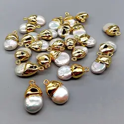10 PCS Natural teardrop Pearl Pendant Charm Women Fashion Necklace Jewelry