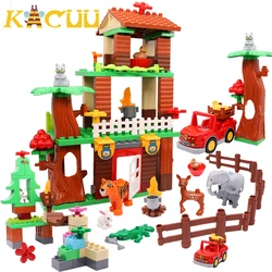 Large Size Jungle Animal Blocks DIY Building Block Children Construction Building Toys For Children Kids Gift