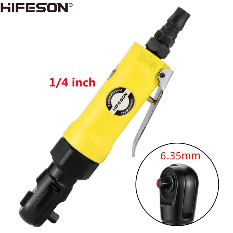 HIFESON 1/4 Pneumatic Air Ratchet Wrench Mini Spanner Wrench Car Bicycle Repair Tools  Air-Powered Tool High Torque For Car