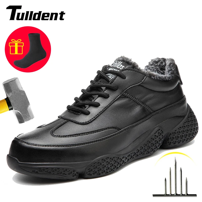 Men Work Safety Shoes Anti-puncture Anti-Smashing Wear roof Soft Light Comfortable Indestructible Protective Boots Sneaker