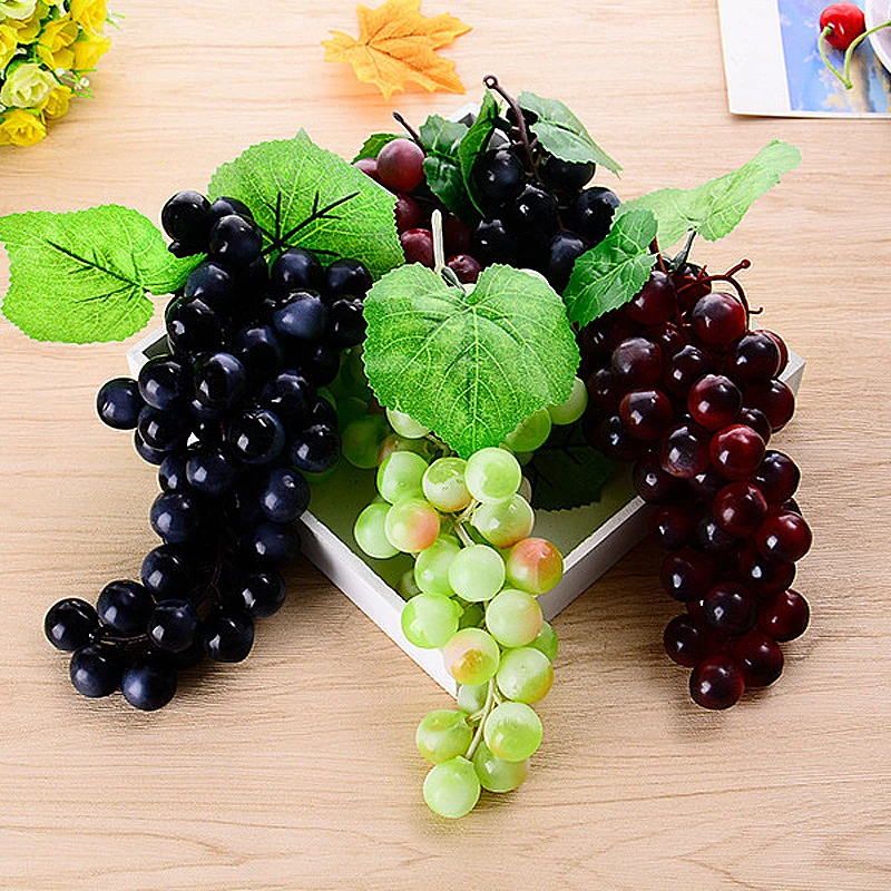 

Artificial Plastic Grape Real Feel High Imitation Fruit Food Simulation Fruit and Vegetables Home Shop Decoration