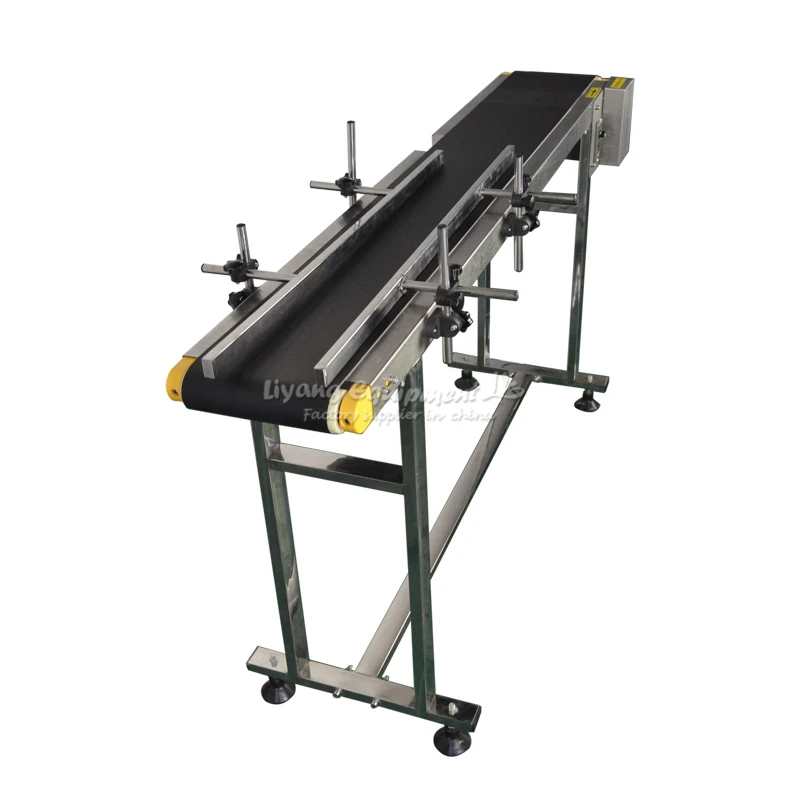 1000mm Single Buffles  Electric Conveyor Belt Machine Stainless Steel Mini Belt inkjet Conveyor Printer for Food Drinking Stiker