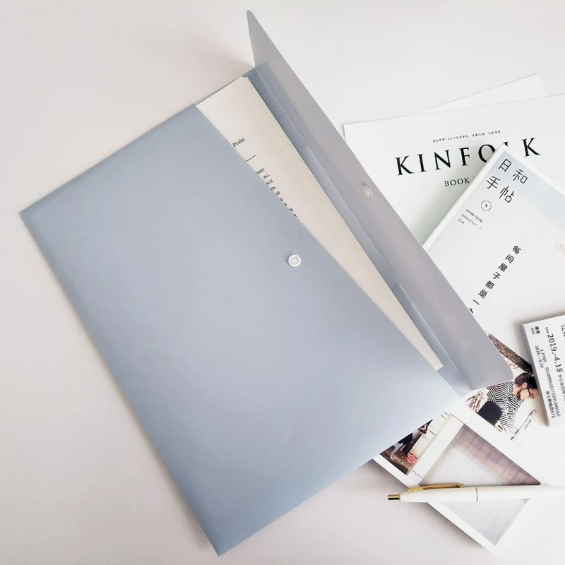 A4 Document File Envelopes Folder Lock Button Design Larger Capacity A4 File Organizer Bag Document Holder Waterproof