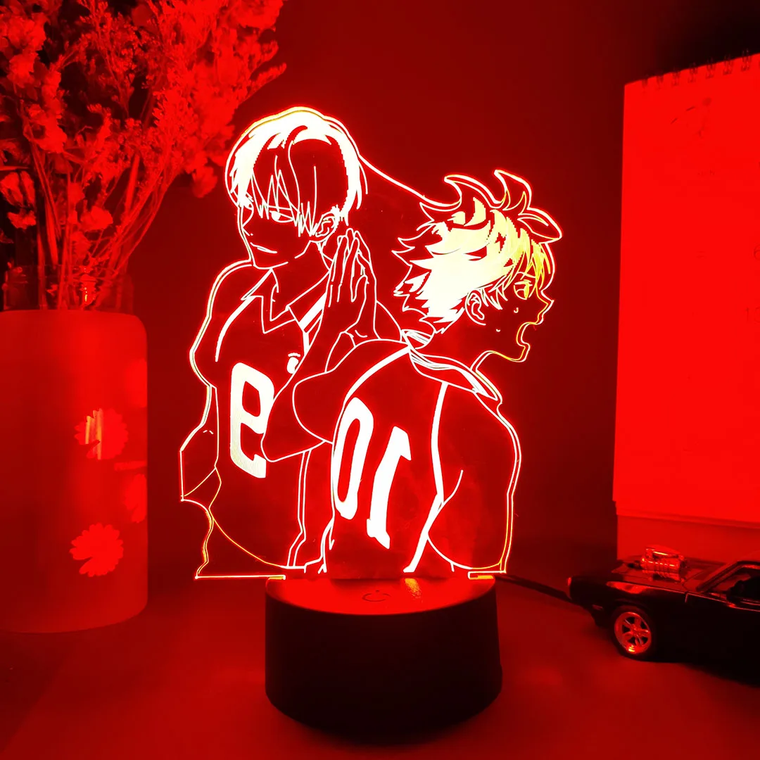Anime Figure Hinata 3D illusion Lamp Otaku Space Nightlight Decoration Cool Things to Room Decor Lovely Present for Manga Friend