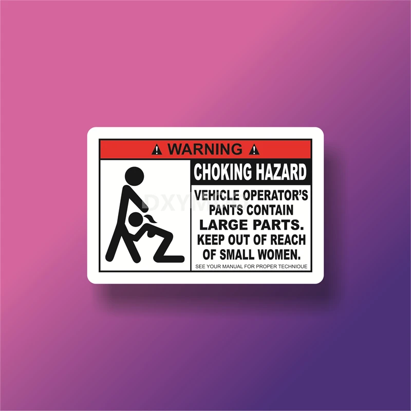 DXYMOO Warning No Smoking Choking JDM Automotive 98 RON Decals Car Truck Window Tail Motorcycle Sticker