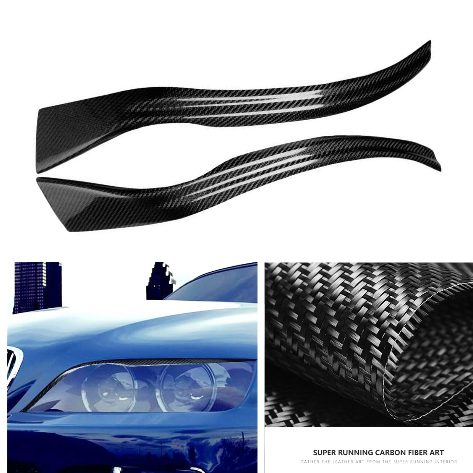 

Front Head Light Trim For BMW Z3 1996-2002 Real Carbon Fiber Car Headlight Eyelid Eyebrow Cover Lamp Lid Headlamp Sticker Brow