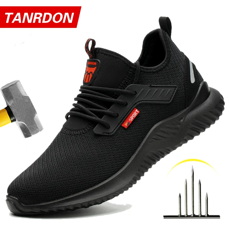 Work Safety Shoes Anti-Smashing Steel Toe Puncture Proof Construction Lightweight Breathable Sneakers Boots Men Women Air Light