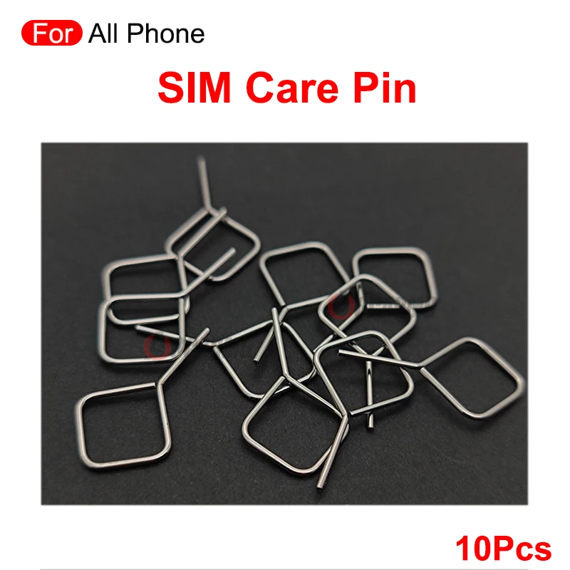 10Pcs Sim Card Tray strumento chiave ago Pin aperto per superficie per iPhone per Huawei per telefono cellulare universale