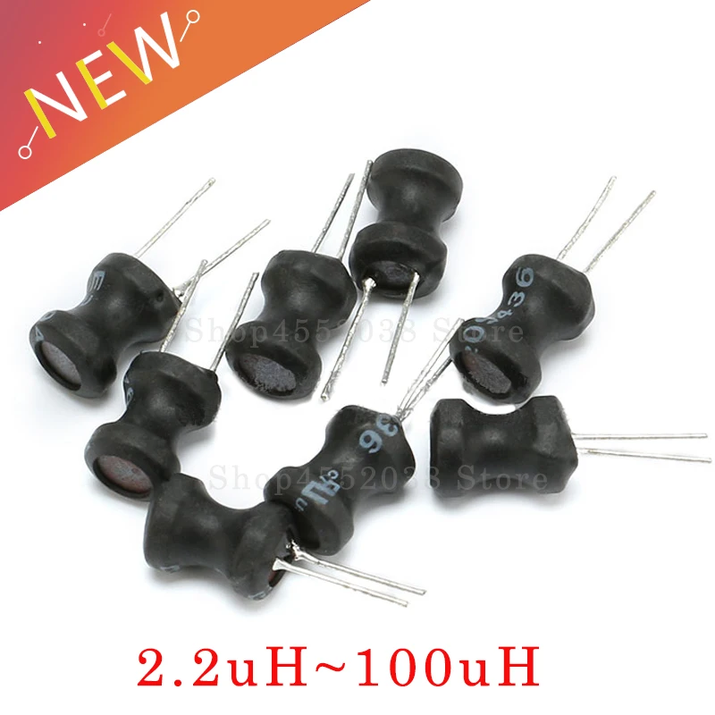 5Pcs Power Inductor DIP 9*12mm 9X12mm 2.2UH 4.7UH 10uH 22uH 100uH 330uH 470uH 1MH 2.2MH 4.7MH 10MH Inductance 2 Pins