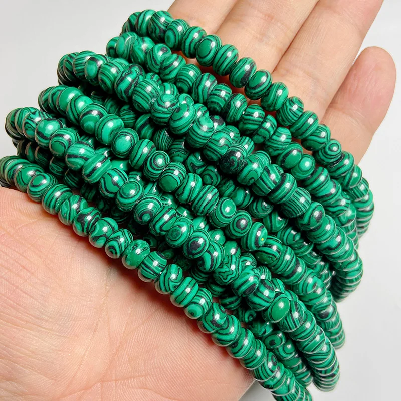 5x8mm Natural Stone Bead Jades Jaspers Chalcedony Rondelle Spacer Loose DIY Beads For Jewelry Making Bracelet Necklace Earrings