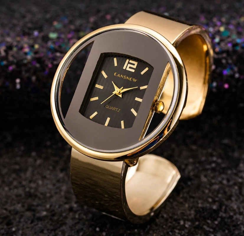 Bracelet Watch For Women Gold New CANSNOW Luxury Ladies Wristwatch Steel Quartz Clock Female Designed Fashion relogio feminino