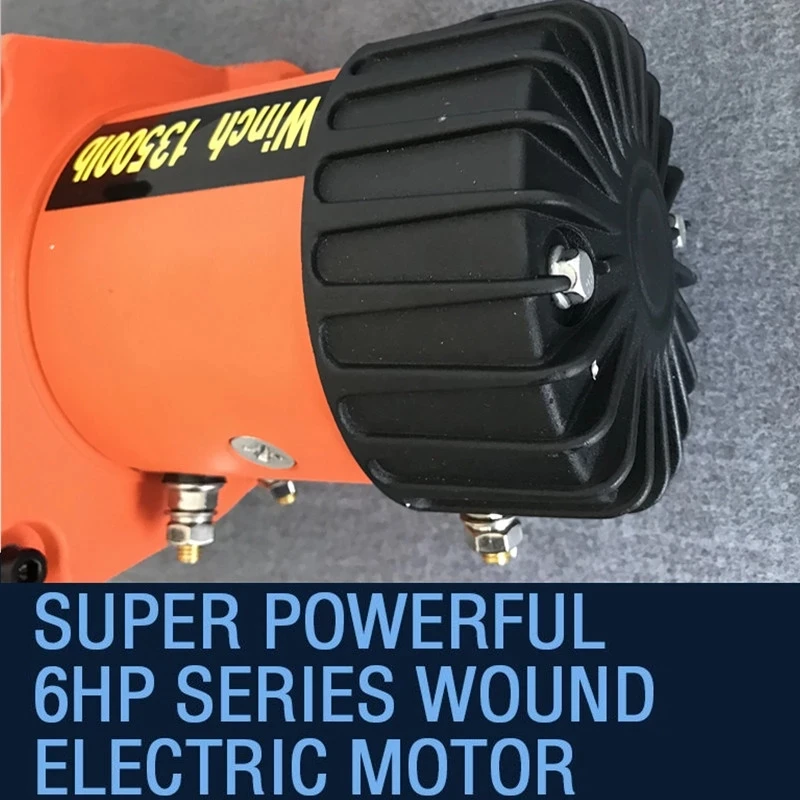 12v 13500lb verricello elettrico Heavy Duty ATV rimorchio cavo in nylon ad alta resistenza cavo telecomando Set argano elettrico