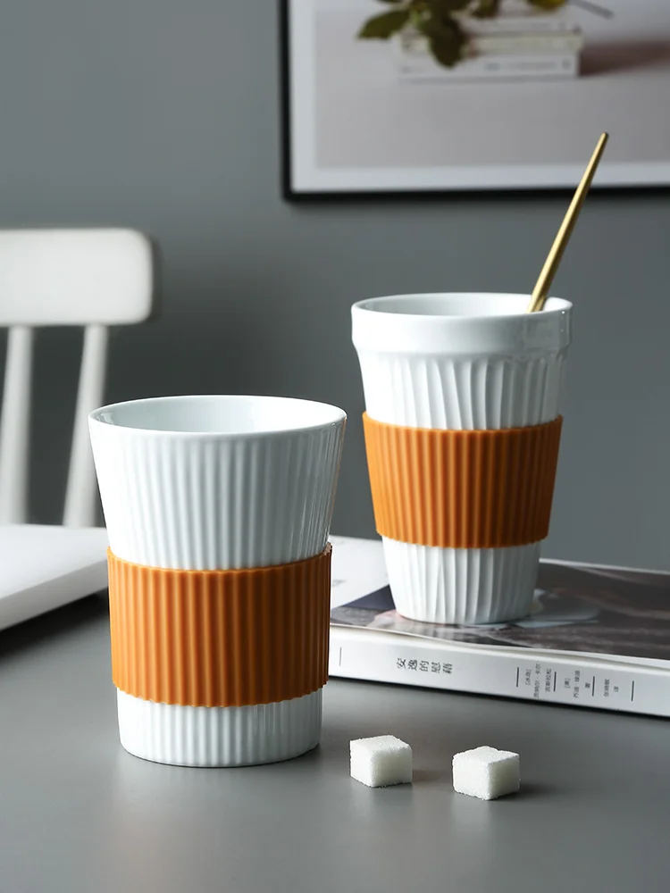 

Ceramic Handy Cup Creative Insulation Office Coffee Cup Personality Mug Breakfast Cup Water Cup