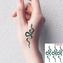 Totem autoadesivo del tatuaggio temporaneo impermeabile piccolo adorabile serpente animale falso tatuaggio Flash tatuaggio mano gamba braccio indietro per uomo donna