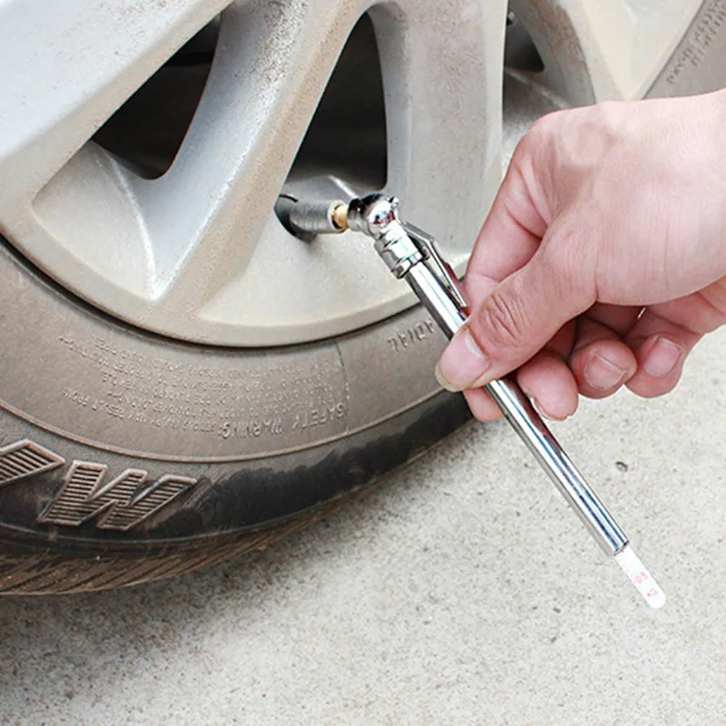 Portable Vehicle Tire Air Pressure Test Gauge Pen Metal Mechanical For Car Truck Motorcycle Bike Tester Auto Parts