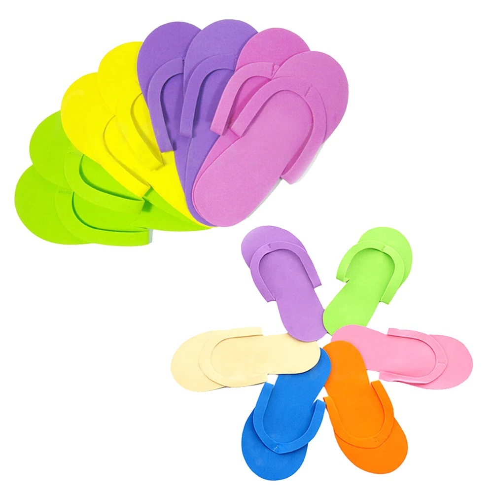 12 Pairs Disposable Foam Slippers Foam Pedicure Slippper For Salon Spa Pedicure Flip Flop Tools  High Quality Wholesale