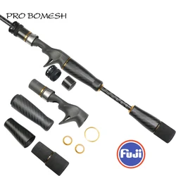 Pro Bomesh 1Set Fuji ACS ECS Reel Seat Carbon Fiber Split Grip Butt Grip Casting Handle Kit DIY Fishing Rod Accessory