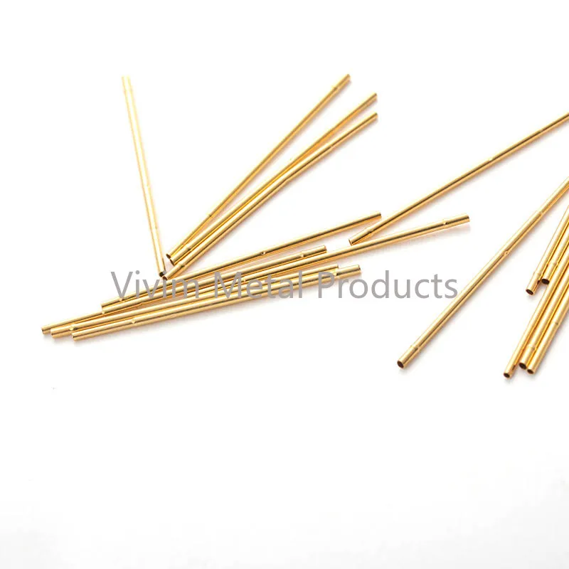 20/100PCS RL50-3C Test Pin PL50-B Receptacle Brass Tube Needle Sleeve Seat Crimp Connect Probe Sleeve 27.2mm Outer Dia 0.86mm