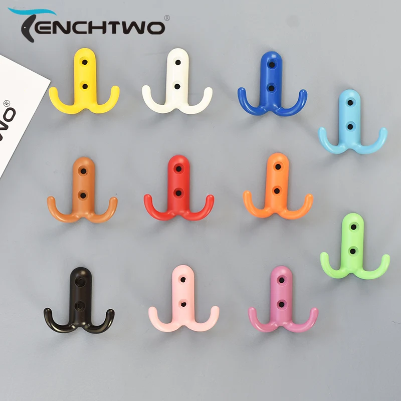 TENCHTWO Multicolor Metal Wall Key Holder Towel Clothes  Hooks Decorative Kindergarten Children Satchel Door Wall Hanger