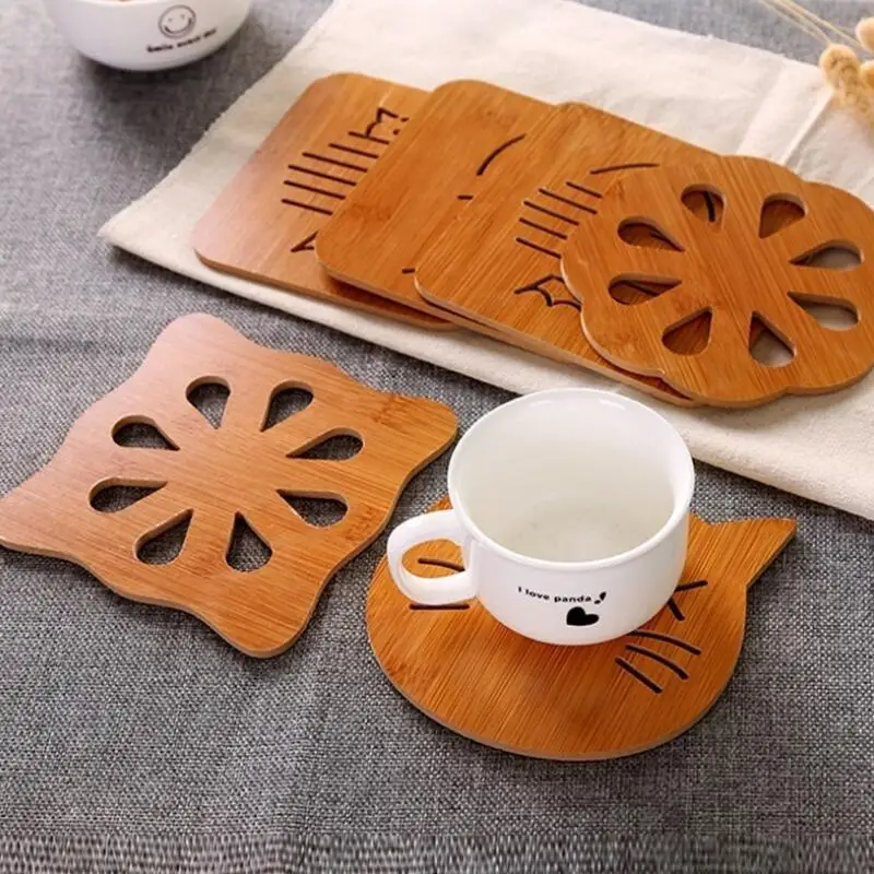 Home Table Decor Cork Wood Drink Coaster Tea Coffee Cup Mat Pads Wine Coffee Drink Mat LX8039