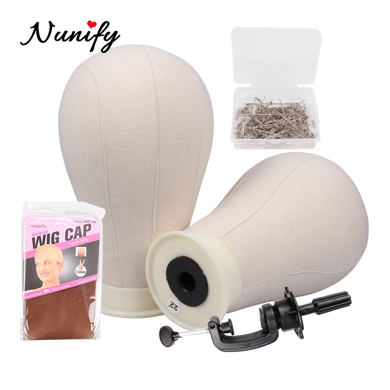 Nunify Dome Head Canvas Wig Head And Stand Mannequin Head With Tripod Wig Head With Stand Dummy Head For Hat Display Stands