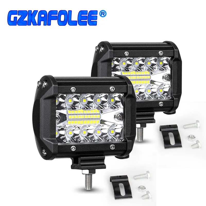 GZKAFOLEE 4 inch LED Bar LED Work Light Bar for Offroad Boat Tractor Truck 4x4 SUV Fog Light 12V 24V Headlight for ATV Led Bar