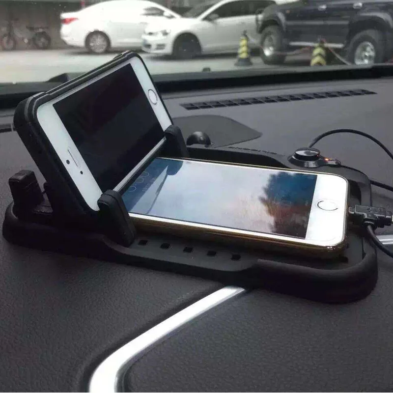 CHIZIYO 2 In 1 Universal Bracket Connector Magnetic Car Phone Holder Mounts With Charging USB Cable For iPhone Xiaomi Huawei