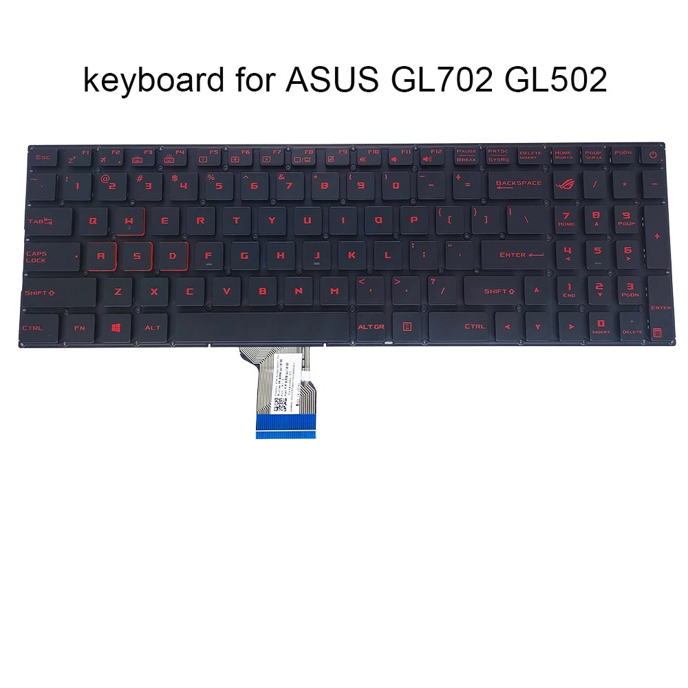 US English Backlit Keyboard for Asus ROG Strix GL702 VM GL702VM GL702VS GL502 VS GL502VM Gaming Laptop Keyboards Red V156230ES3