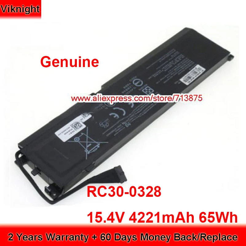 

Genuine RC30-0328 Battery for Razer Blade 15 RZ09-0328 RZ09-03304x RZ09-03305x RZ09-0330x 15.4V 4221mAh 65Wh