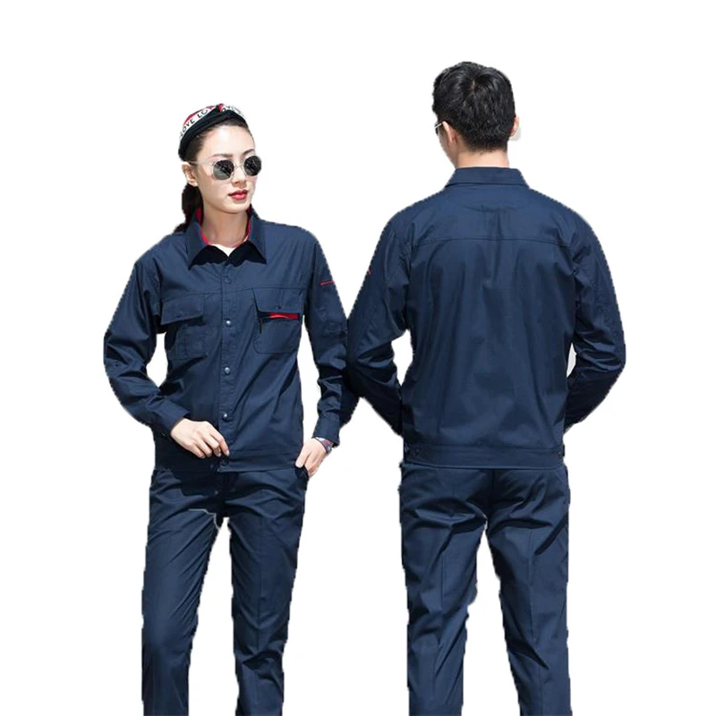 Work Clothing Suit Men Women Welding Uniforms Jacket Auto Car Repair Workshop Safety Reflective Strips Mechanic Working Coverall