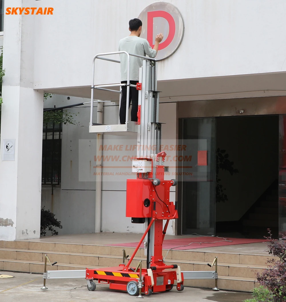 Portable Aluminium Mast  ManLift Electric Ladder Lift Personal Lift Elevator