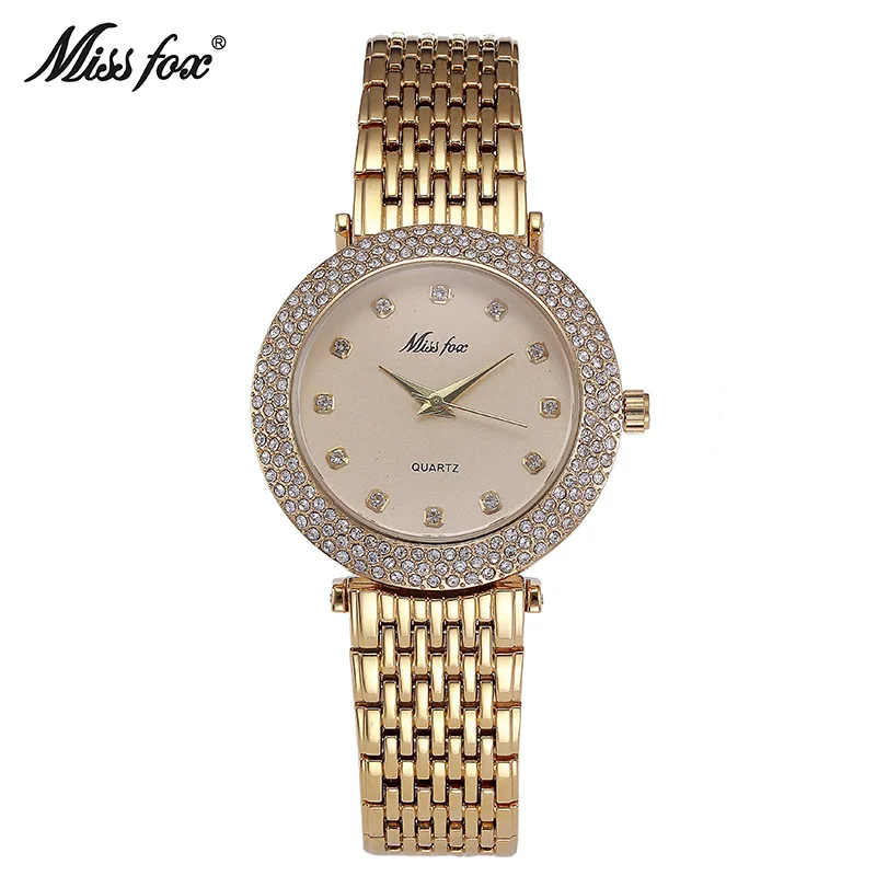 

MISSFOX Shockproof Waterproof Watch Fashion Imported-China Erkek Saat Diamond Carnaval Stainless Steel Bu Bayan Kol Saati Watch