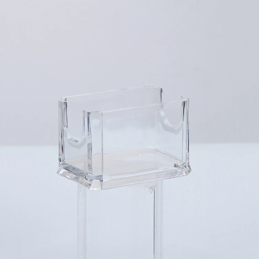 1 Pcs Clear Desk Shelf Box Storage Display Stand Large Capacity Acrylic Plastic Transparent Desktop Business Card Holder