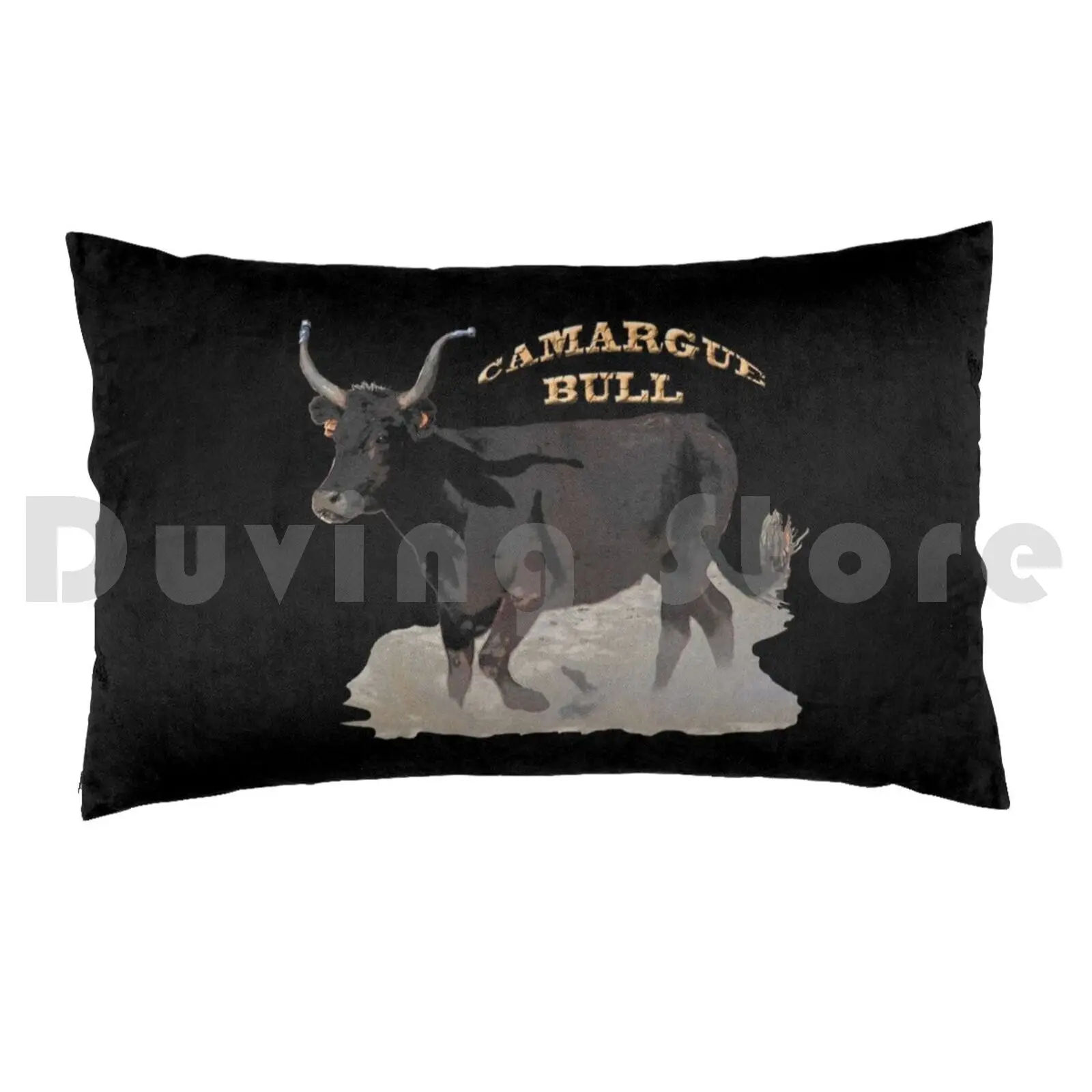 Camargue Bull 2Pillow case Camargue Bull Astralia Black Bull Animal Wild Fight Bullfight Raseteur Bull