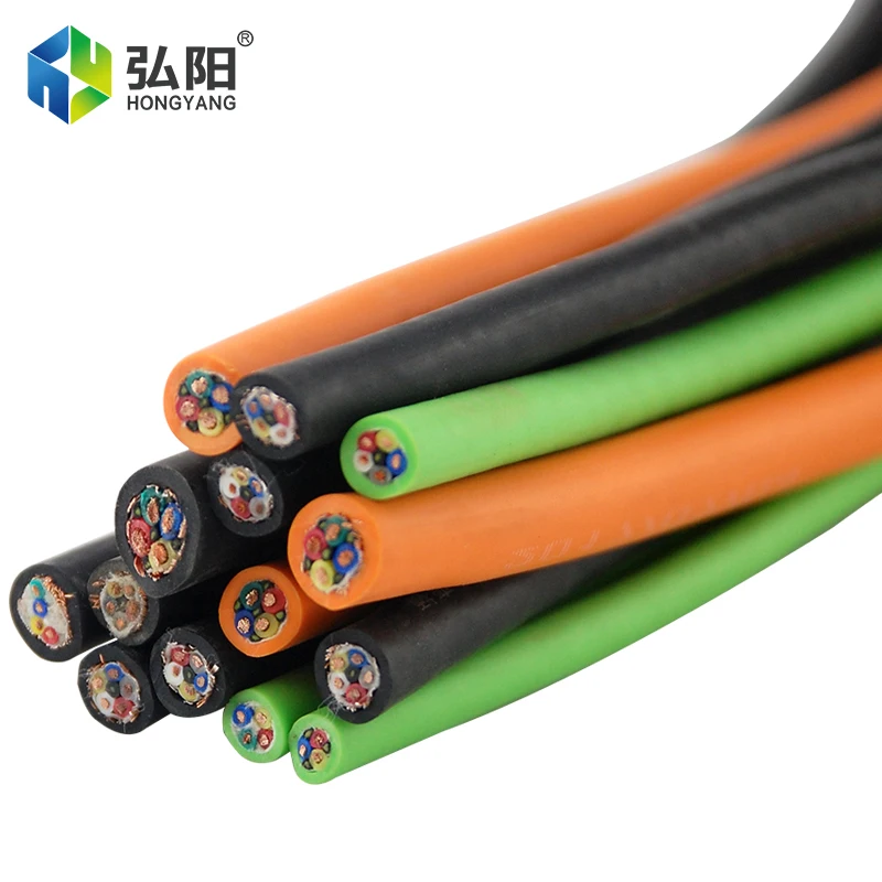 CNC Milling Machine 2-5 Core Drag Wire Shielded Control Cable 1m PVC Copper Wire Connected To The Spindle VFD Inverter Wire