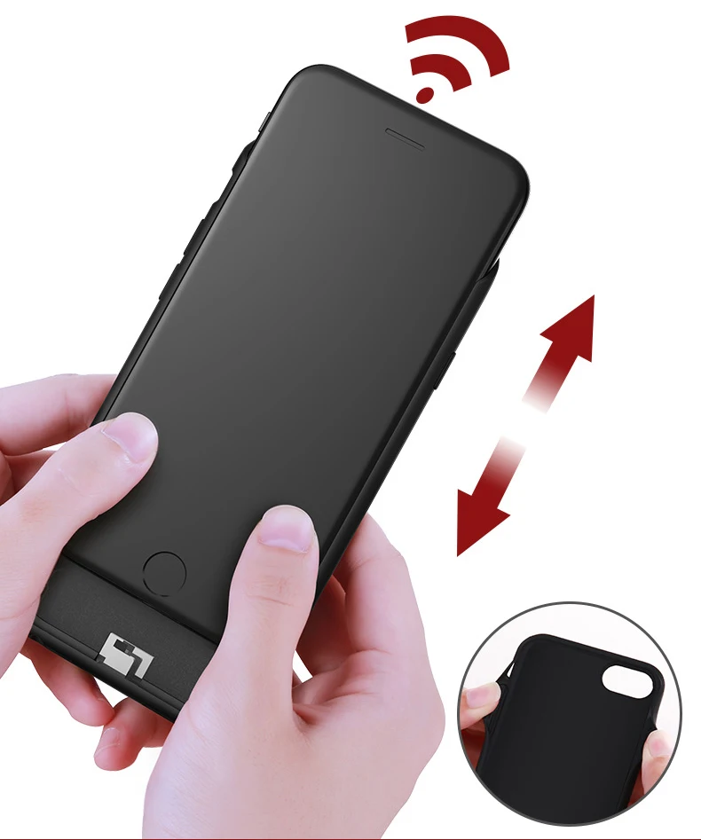 5000mAh Backup Power Bank Battery Case For iPhone SE2 SE 2020 Slim UltraThin Charging Case Battery Charger Case Cover power bank