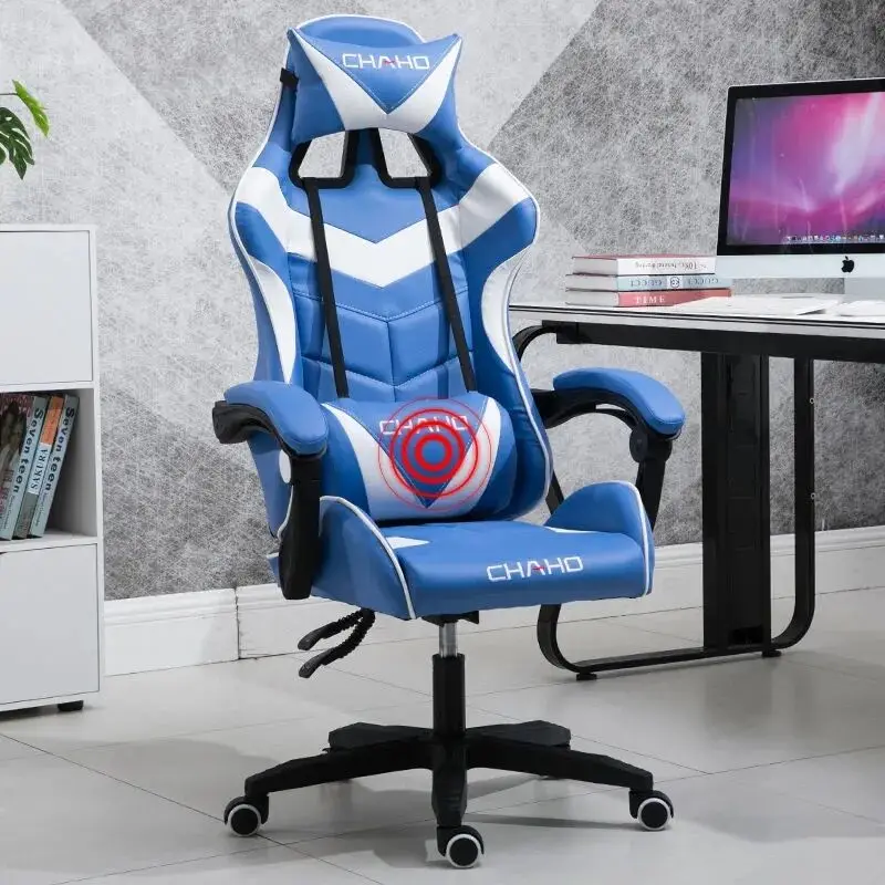 Wcg Gaming Stuhl Haushalt Sessel Ergonomische Computer Stuhl Hause Büro Stühle Lift und Swivel Funktion Verstellbare Fußstütze