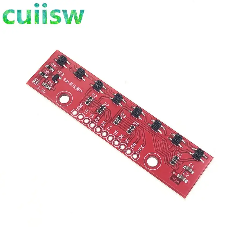 8 Channel IR Tracking Sensor Module 8 CH Infrared Line Track Trace Detect Detection Board DIY Detector for Arduino Smart Car