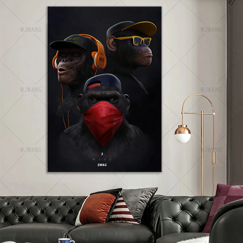 

Modern Wall Decor Art Interesting Animal Posters and Prints Canvas Painting Print Wall Art Picture Living Room Home Decor Gift