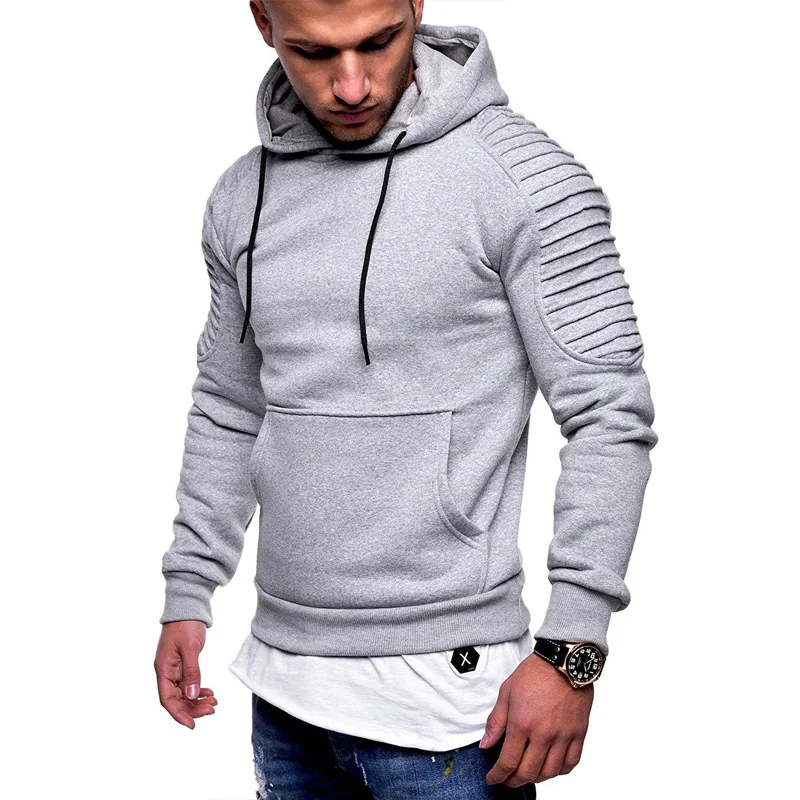 

New Hoodies For Men Striped Pleated Long Sleeve Camouflage Hoodies Fashion Men's sweatshirt Autumn Sport Clothing XXL