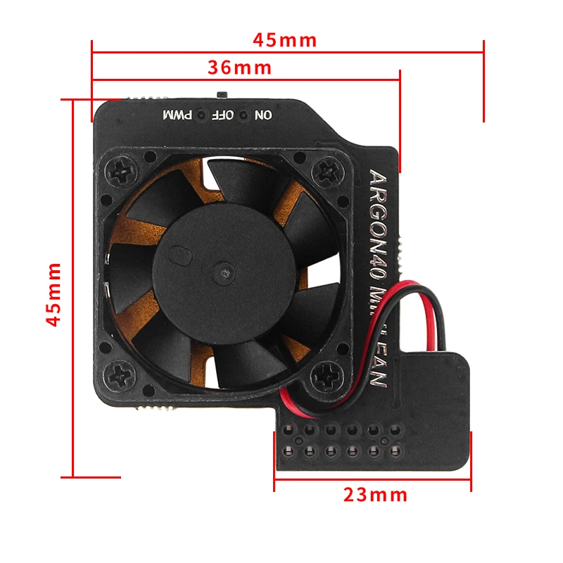 Argon Raspberry Pi 4B 3B+/3B Mini PWN Switch Controller Cooling Fan With Copper base Heatsinks